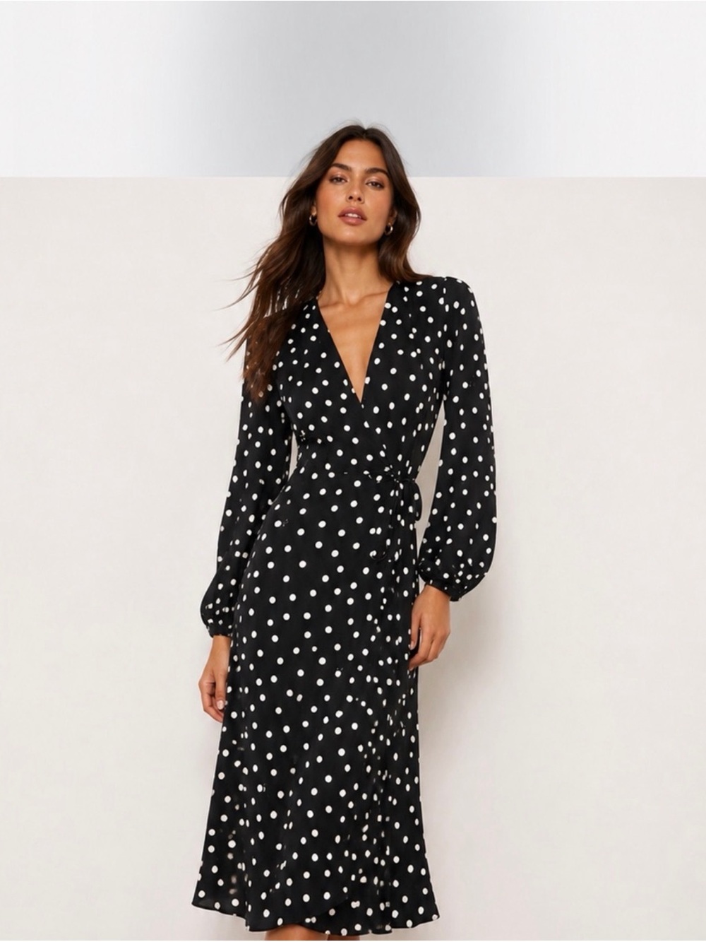 Réalisation Par Polka Dot Wrap Midi